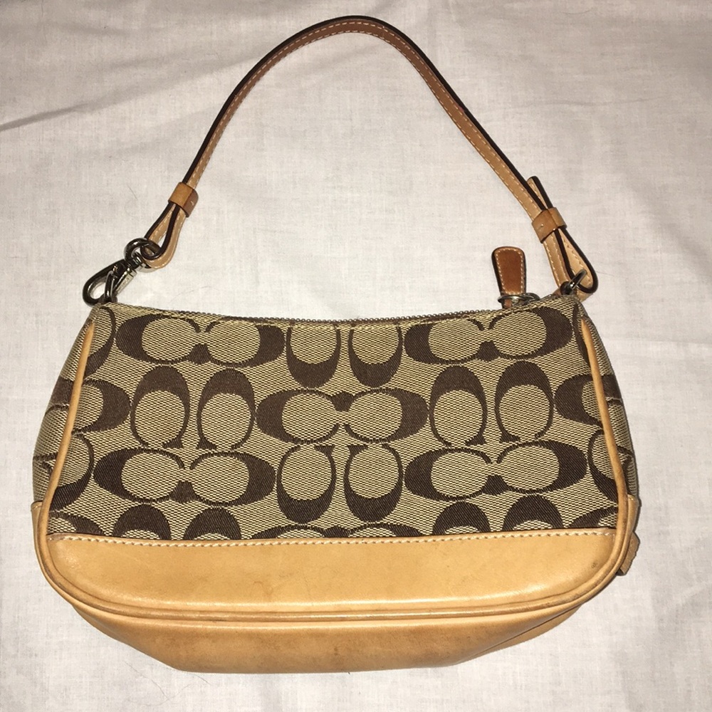 NWOT Coach Mini Signature Tan Handbag Purse